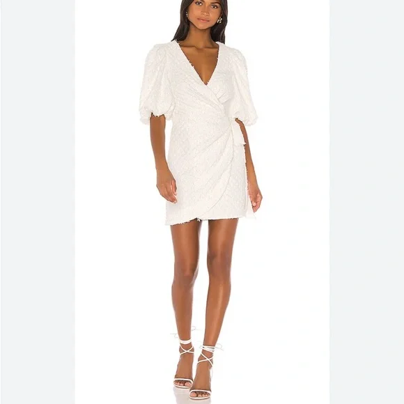 Revolve LPA kathy tweed dress in white - Picture 2 of 6